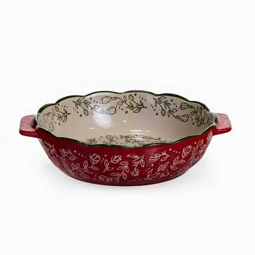 Форма для запекания Vintage Ø20 (см) круглая форма для выпекания в духовке с ручками Красный Yiwu HM04-06