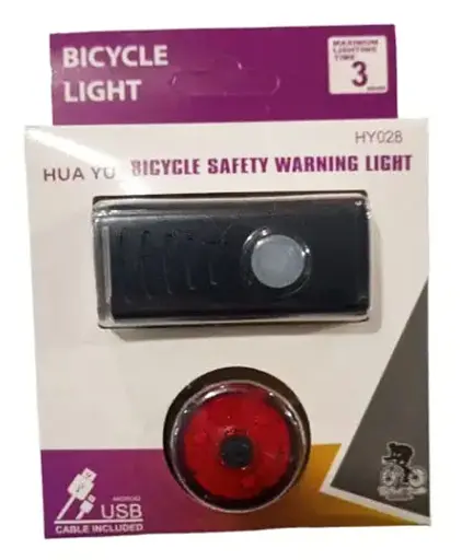 Вело набір фара передня + задня Hua Yu HY028 велосипедний ліхтар та габарит мигалка стоп - фото 7