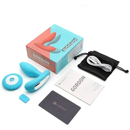 Вибропробка и массажер простаты 2в1 KisToy Gordon Blue - фото 10