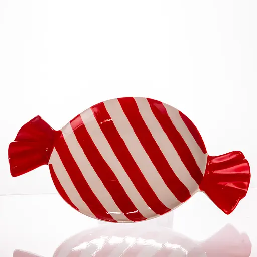 Новогодняя тарелка из фарфора в форме конфеты Ø15.5 см тарелка для десертов Yiwu CR-1-25