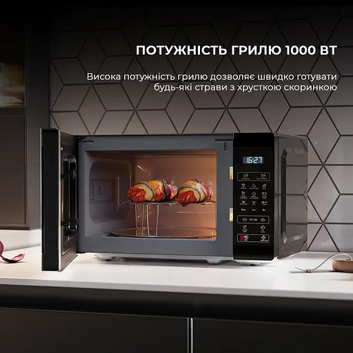 Мікрохвильовка з грилем Sharp YC-MG02E-B - фото 4