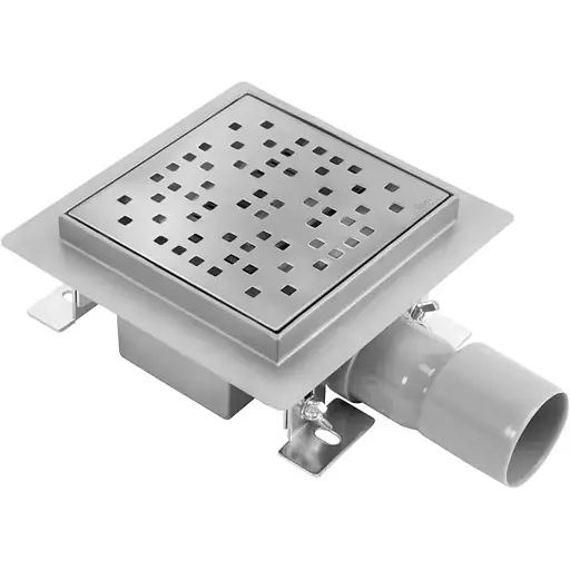 Трап для душа Rea Dots 15x15 nickiel brushed REA-G6203 - фото 1