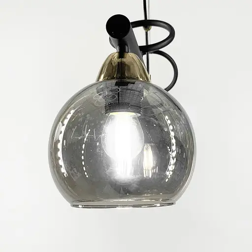 Видовжена люстра Лофт на 4 графітових плафони | Line F | Арт. YQ307/4 AB+BK+GR - фото 2