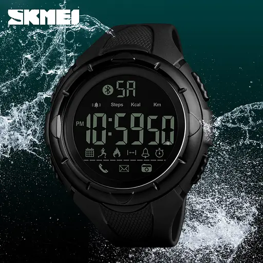 Наручний годинник чоловічий 1326BK Black Smart Watch Skmei acs0030810 - фото 4