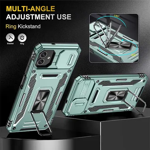 Чохол Epik ударостійкий Camshield Army Ring для Samsung Galaxy A05 Зелений/Light Green - фото 5