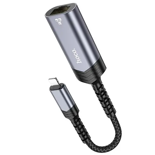 Внешняя сетевая карта-адаптер кабель Hoco UA26 iP ethernet adapter (100 Mbps) - фото 8