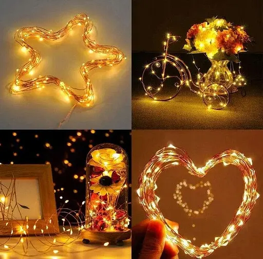 Світлодіодна гірлянда SunLamp Крапля Роси 100 LED 10 м тепле біле світло батарейки 3АА - фото 5