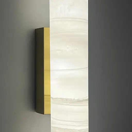 Стильне бра з імітацією каменю у корпусі 60х6х9 см Line F Арт. WSR1-60*600 - фото 4