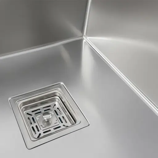 Кухонная мойка Platinum Handmade HDB 80x45 на две чаши (квадратный сифон), Нержавеющая сталь - фото 5
