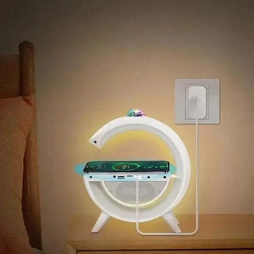 Музыкальный ночник RGB G2388A настольная аккумуляторная лампа с колонкой Bluetooth 15 Вт - фото 2