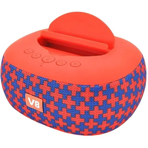 Колонка Voltronic DV08 Bluetooth 4.1 до 10m, 2х5W, 4Ω, 1200mAh, ≥90dB, TF card/USB, DC 5V, Red - blue - фото 1