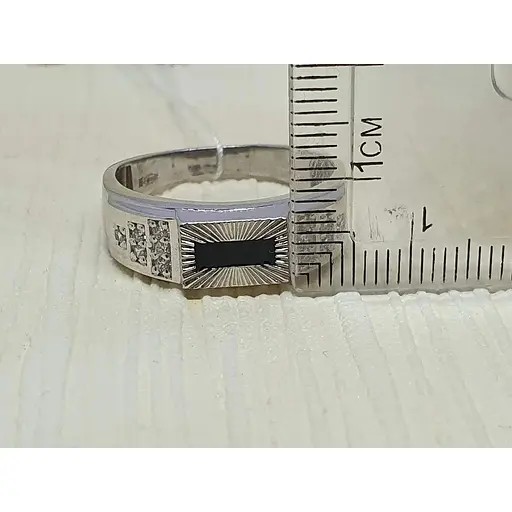 Серебряное мужское кольцо Vegas с фианитами. 60028Р 20,5 - фото 4