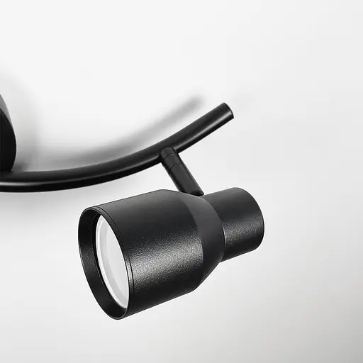 Чорний світильник із 2-ма регульованими плафонами | Арт. 52039/2 BK | Line F - фото 2