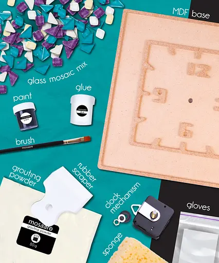 Набір для творчості скляна мозаїка Годинник Mosaaro MA4002, 4 рівень - фото 4