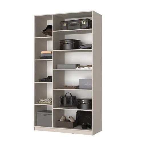 Шафа 3-дверна MebelStar Оскар Gloss BL-B, 4 додаткові полиці 120x52x220 см Сіра мишка/Сірий (MBS-5218) - фото 2