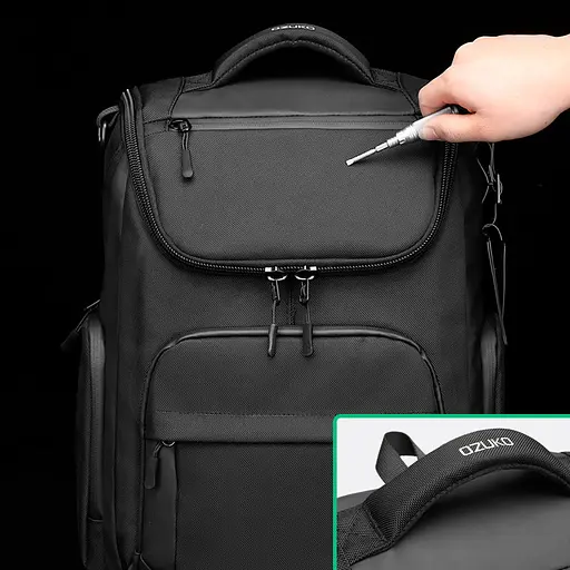 Рюкзак міський Ozuko 9409S 23л для ноутбука до 15,6" Black (16197) - фото 9