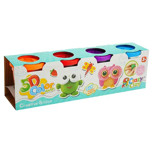 Набір для ліплення Crazy Clay тісто 4 кольори (985824) - фото 3