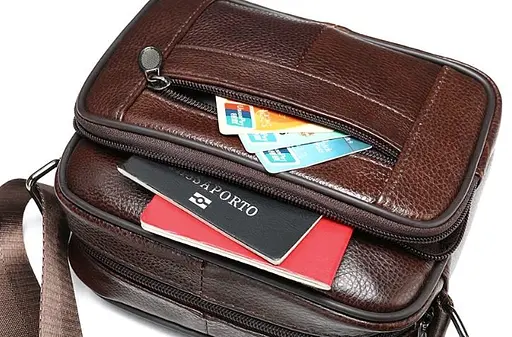 Чоловіча шкіряна сумка Vintage 20х16,5х7 см sum0012301 - фото 7