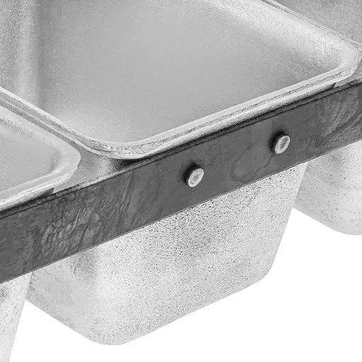 Форма потрійна хлібна для випічки бородинського хліба 11Д алюміній (17.5x12x9 см), Хлібпром Сірий 84295 - фото 6