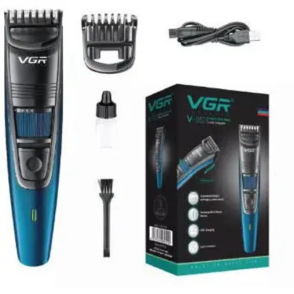 Чоловічий акумуляторний тример VGR V-052 для бороди з регульованою насадкою машинка для стрижки 5 Вт - фото 1