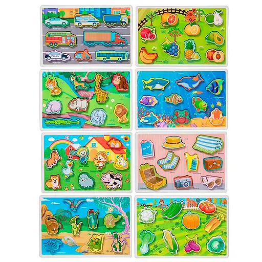 Деревянная игрушка Рамка-вкладыш, 22x15x1 см (в ассортименте)