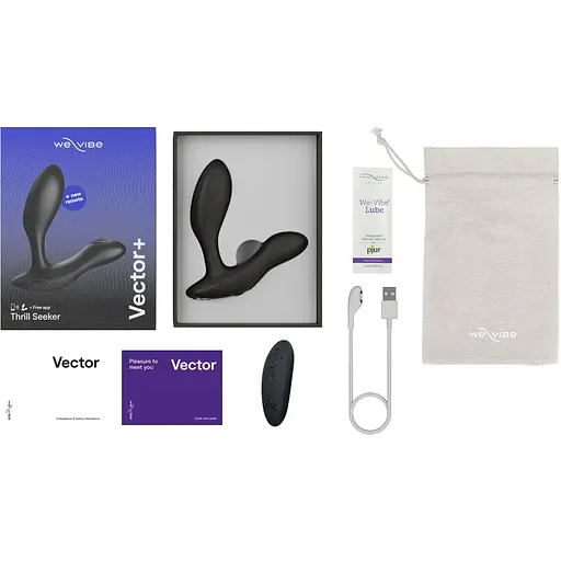Смарт-вібромасажер простати We-Vibe Vector+ Charcoal Black - фото 6