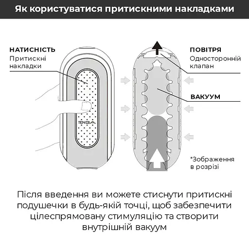 Мастурбатор Tenga Flip Zero Gravity Back, змінна інтенсивність стимуляції, розкладний - фото 8