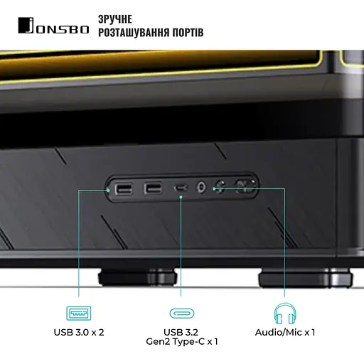 Корпус JONSBO D200 Black - фото 7