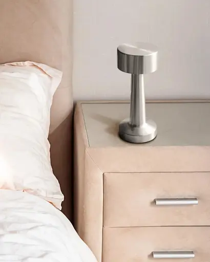 Настільна лампа з акумулятором Goldlux 327512 Simply LED 2700K+4000K+6500K IP20 срібляста - фото 2