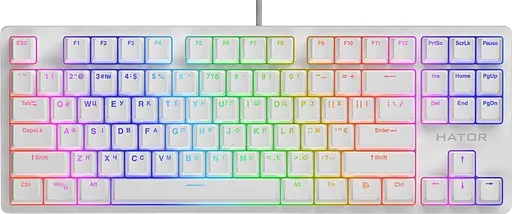 Клавіатура Hator Rockfall 2 Orange RGB White (HTK-521)