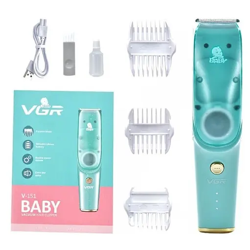 Машинка для стрижки дітей VGR V-151 безшумна акумуляторна зі збором волосся (3 насадки) - фото 8