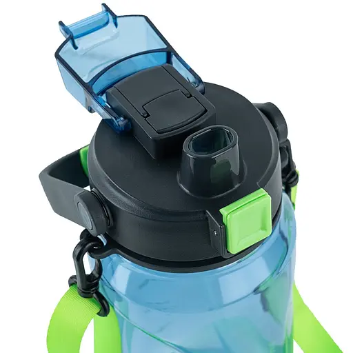 Пляшечка для води Kite 1.5 л синя з зеленим (K24-1202-1) - фото 4