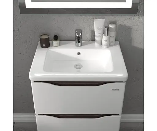 Тумба підвісна Sanwerk Алесса Air 60 венге з умивальником Space Line (MV0000876) Венге - фото 4