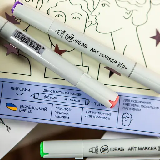 Маркер двосторонній Холодний сірий 7, CG07, 99IDEAS - фото 4