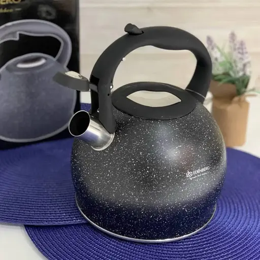 Чайник зі свистком Edenberg EB-1976 з мармуровим покриттям 3,5 л чорний - фото 3