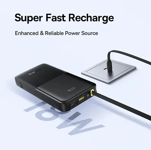 Зовнішній акумулятор із вбудованим кабелем Baseus Bipow 2 Digital Display Built-in USB-C Cable 10000mah - фото 5