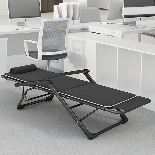 Розкладне крісло ліжко з подушкою Leobro Темно-сіре (LB-FCB-G2-BLK) - фото 2