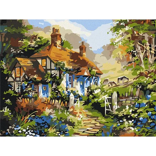 Картина по номерам на подрамнике Brushme Летний сказочный домик - фото 1