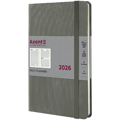 Дневник Axent Partner Lines 2026 серый 145 x 210 мм (8815-26-03-A) - фото 2