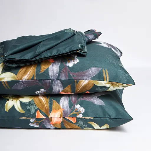 Постельный набор Moon&Star (простыня 200х220 см + 2 наволочки 40х60 см) Микросатин Premium Floral Nocturne - фото 4