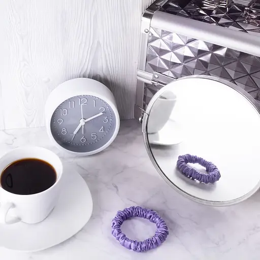 Шовкова резинка для волосся Чумацький Шлях підвищеної еластичності та міцності Розмір S в Подарунковій упаковці Лаванда (1208-02) - фото 3