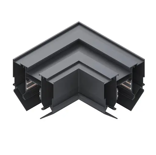 Соединение угловое (потолок-потолок) для магнитного трека под гарпун для натяжного потолка KLOODI KDMG-HARPOON ZM 90 BK - фото 3