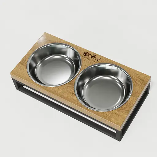 Hollky Base XS — миски на підставці для маленьких собак та котів (2 × 0,25 л) - фото 7