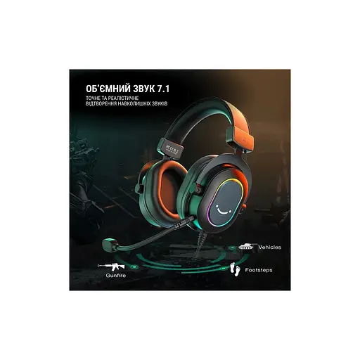 Навушники Fifine H6 RGB 7.1 Black (H6) - фото 6
