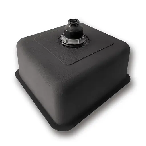 Кухонная мойка из нержавеющей стали черная 45 см под столешницу Nett NB-4643, Черный - фото 8