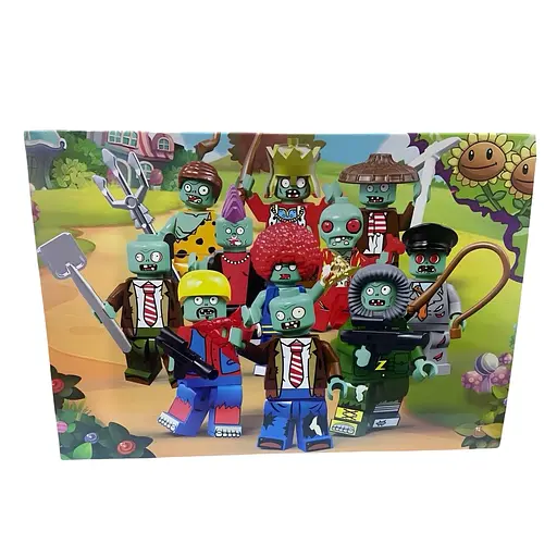 Набор игровых фигурок Растения против зомби 12 шт. с аксессуарами (55002) - фото 2