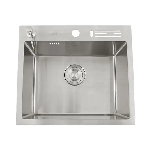 Кухонная мойка накладная из нержавеющей стали 45 см Nett NS-5245, Нержавеющая сталь - фото 1