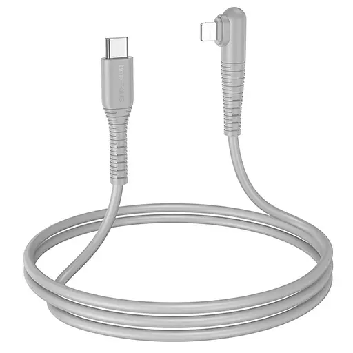 Дата кабель Borofone BX105 Corriente Type-C to Lightning (1m) Gray - фото 3