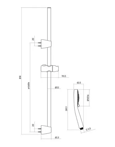 Комплект змішувачів для ванної кімнати Cersanit Cromo B247 S601-127 з душовим набором Neno 30412 - фото 7