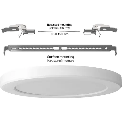 Світильник LED Videx круглий DL6R 18W 3000K-4000K-6500K White (VL-DL6R-18CW) - фото 4